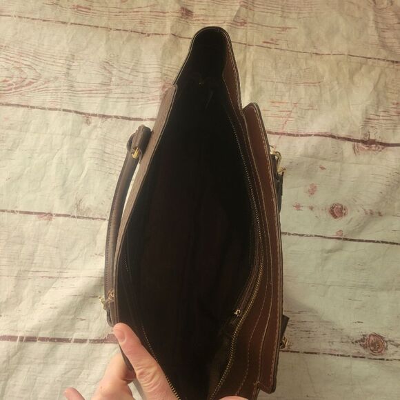 Cuore & Pelle Musette Carryall Leather Satchel NWT - Picture 5 of 8